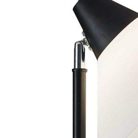 Homeroots Black Metal Torchiere Lamp12 x 10 x 71.5 in. 372626